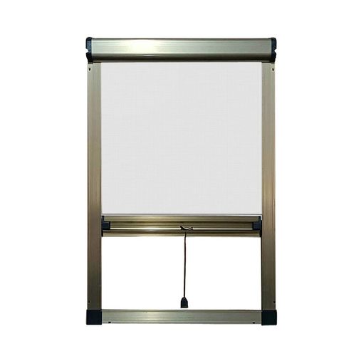 定制304不锈钢隐形伸缩卷帘式防蚊虫上下拉铝合金高清网防鼠纱窗