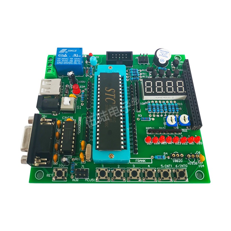 51/AVR兼容单片机学习板电子实验板开发板焊接套件散件TJ-56-139