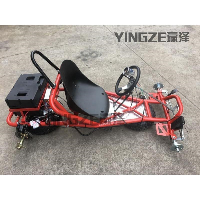 自制四轮电动卡丁车配件前转向差速半轴后桥车架电机刹车总成