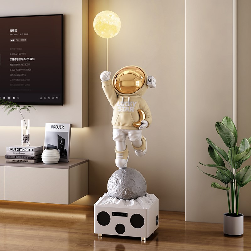 太空人宇航员大摆件客厅落地电视柜旁K歌蓝牙音箱开业乔迁装饰品
