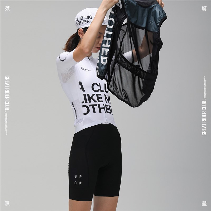 GRC桀骛无尽春夏新款女士标语系列骑行服上衣骑行短裤马甲套装