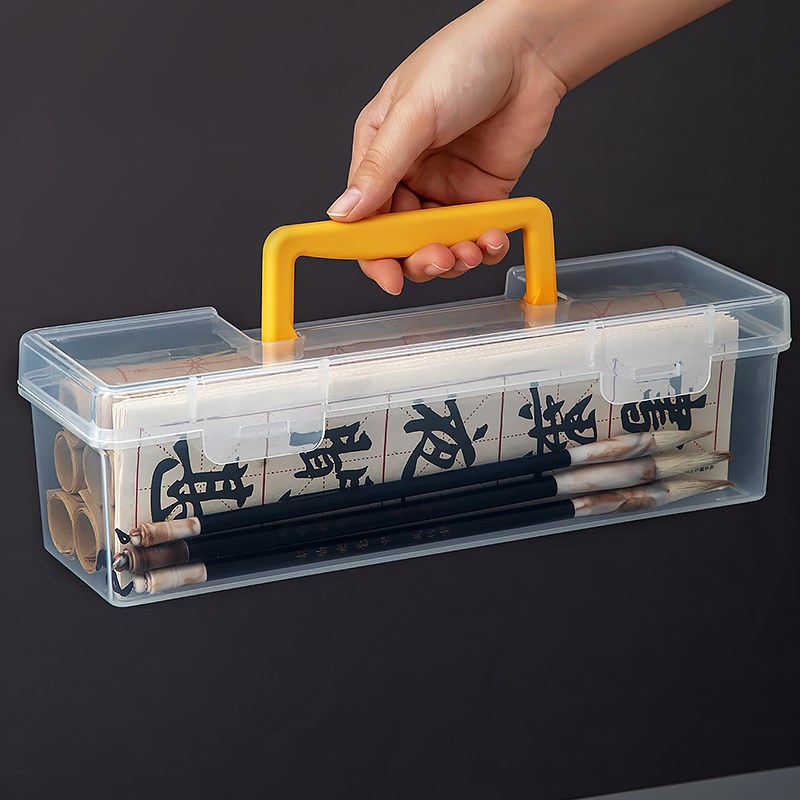 便携书法毛笔工具收纳盒马克笔毛笔笔筒大容量超大办公室桌面绘画