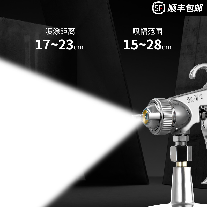 井原R71油漆喷抢气动汽车钣金喷漆枪喷涂工具上下壶罐高雾化喷枪