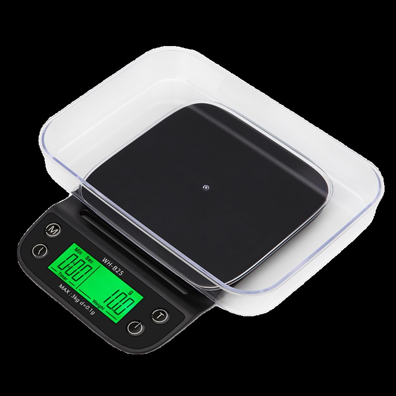 手冲咖啡电子秤料理秤小型咖啡豆称重器专用烘焙计时高精准度秤精