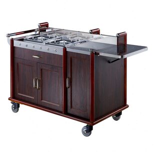 餐厅 酒店 送餐车 35A手推服务车自助餐 南方双头煤气炉头鲍鱼车C