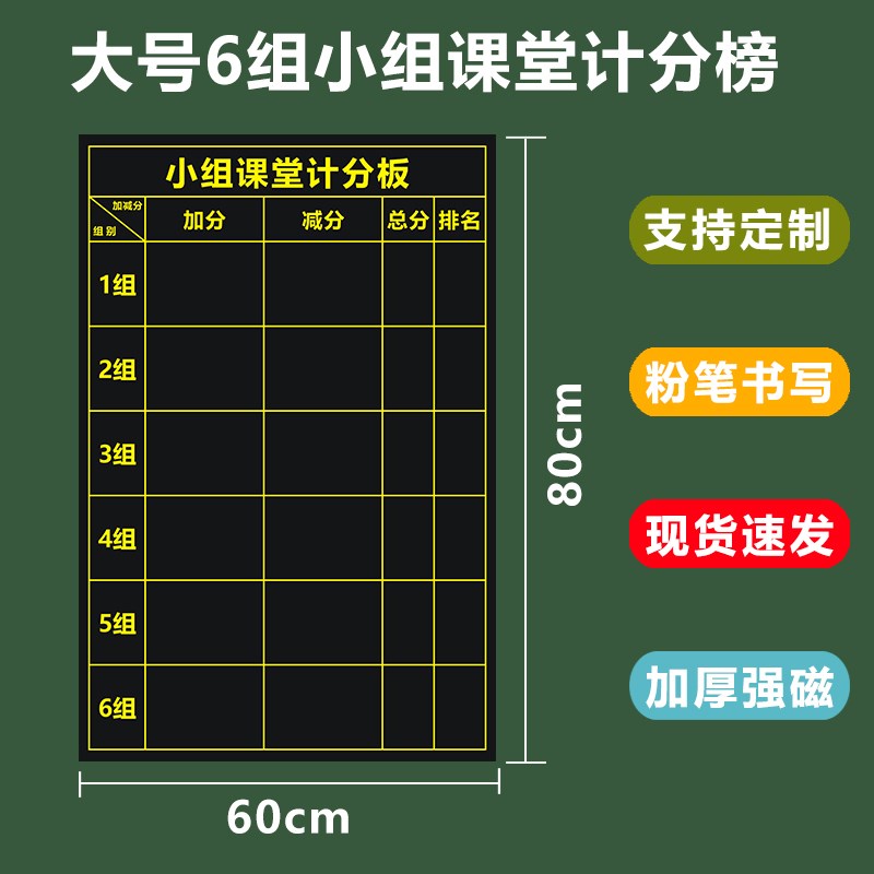 支持定制磁性小组课堂计分榜小组积分表黑板贴班级小组竞赛记分软