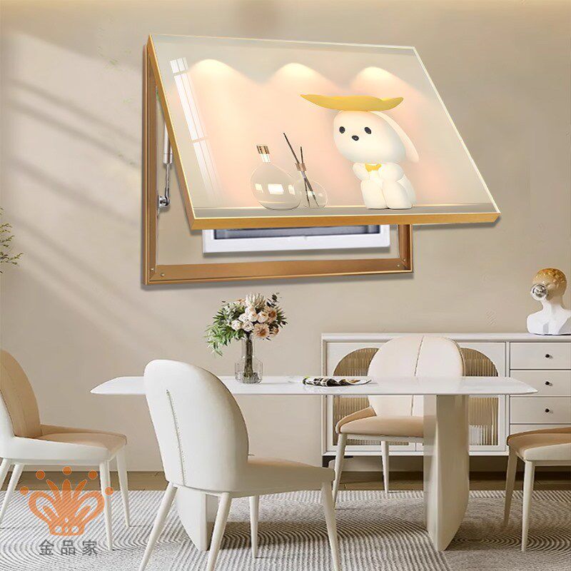 奶油风潮玩卡通电表箱装饰画遮挡电闸箱弱电箱挂画免打孔液压上翻