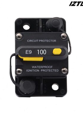 汽车断路器100A手动复位带切换开关断路保护器自恢复保险丝座方形