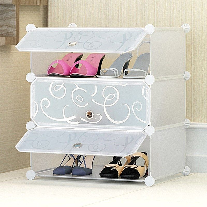 PP塑料半透明鞋盒子组装家居用品收纳盒 鞋子收纳盒防尘鞋架鞋柜,收纳整理,收纳柜,淘宝优惠券,粉丝福利购,淘宝优惠卷