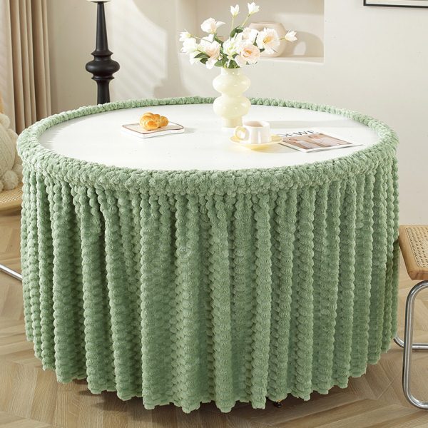 双面加绒圆桌桌布烤火桌子罩子餐厅饭店家用圆形餐桌取暖被烤火罩