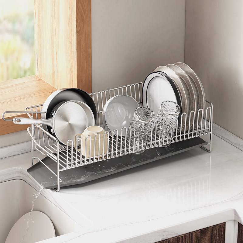 304不锈钢厨房碗碟架沥水架台面置物架晾碗架水池碗筷碗盘收纳架