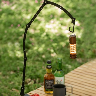 户外露营灯架桌面可折叠置物架子挂灯支架多功能便携野餐挂架摆摊