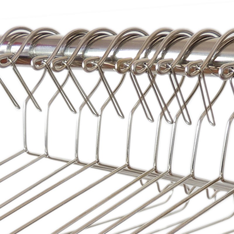 自动防风衣架防吹落固定卡扣实心加粗不锈钢家用防掉室外晒晾衣架