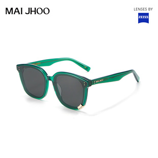 MAI JHOO透绿色泪痣方框墨镜女MJ太阳眼镜男高级感蔡司镜片 Heben