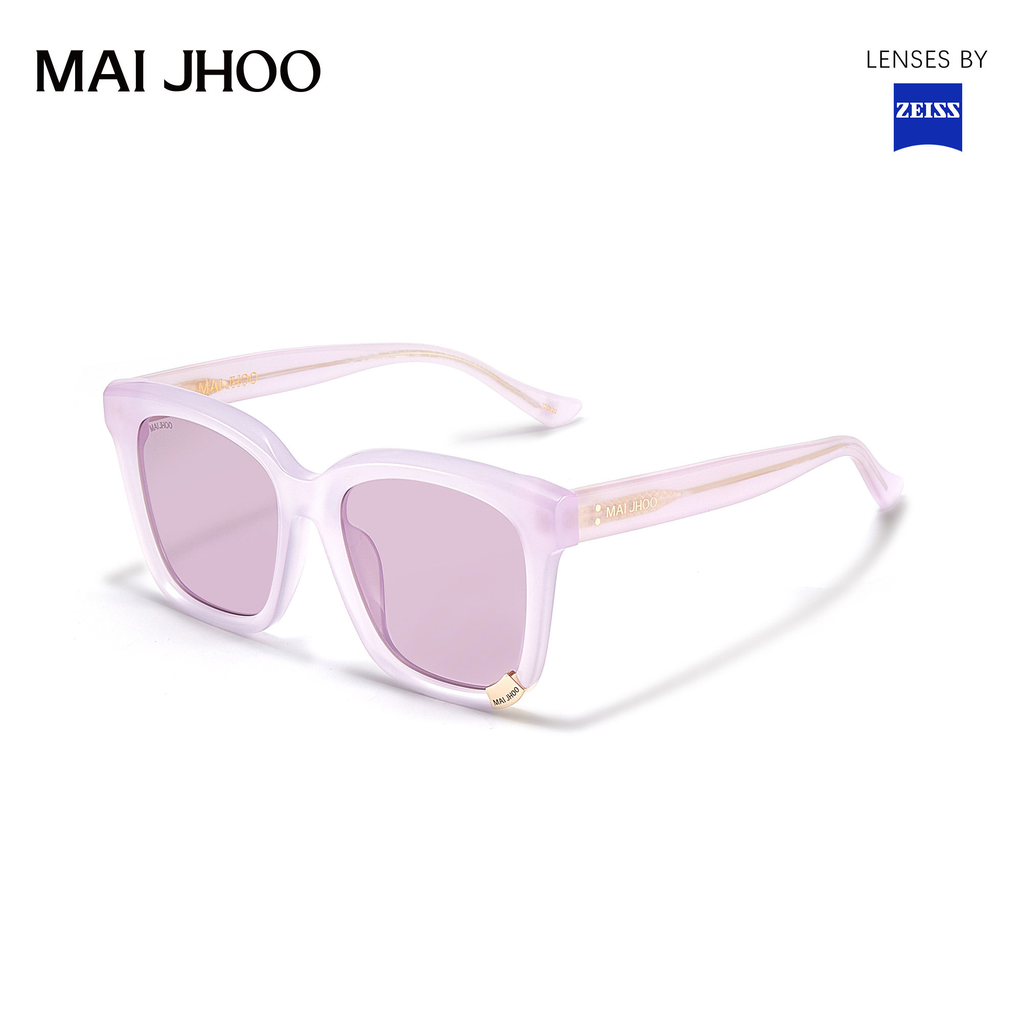 MAI JHOO薰衣草紫色墨镜女方框泪痣款MJ太阳眼镜男蔡司镜片 LUKER