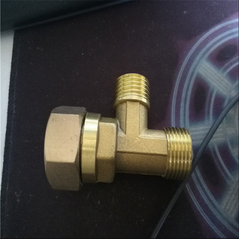 加厚铜变径异径6分转n4分带活接三通内外外 混水阀六分转四分螺纹