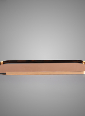 新爆款欧式工g艺品几何金属镜面托盘餐桌样板房摆件家居装饰摆设