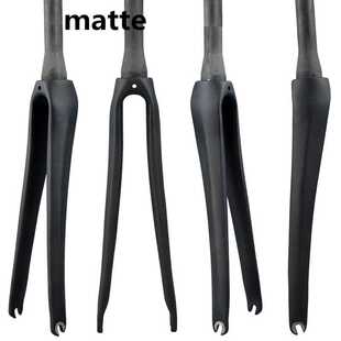 供应公路碳纤维前叉公路自行车700C锥管前叉亮光消光锥形