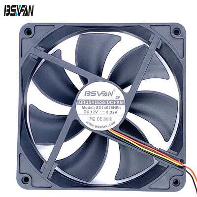 14025散热风扇 12V 24V 双滚珠  PWM调速 防水 灯具直流风扇