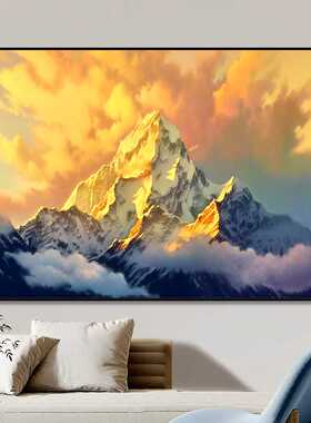 直供【子艺】diy数字油画梅里雪山客厅风景大尺寸装饰油彩画