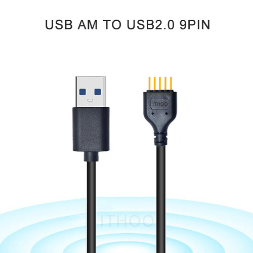 USB A公头转主板9PIN针台式机内置蓝牙水冷数据转外置USB口转接线