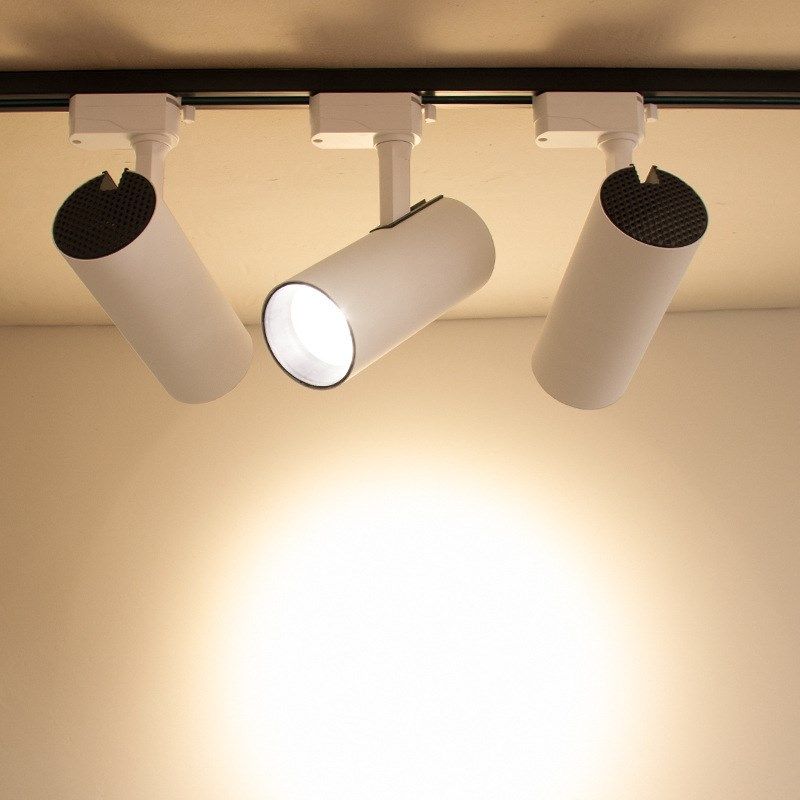 led射灯轨道射灯服装店明装背景墙画廊展厅吸顶cob导轨灯轨道灯,家装灯饰光源,轨道磁吸灯,淘宝优惠券,粉丝福利购,淘宝优惠卷