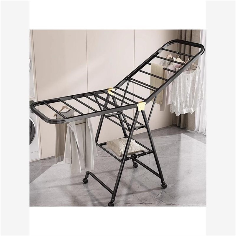 折叠阳台家用落地卧室晒衣架室内挂衣杆凉晒架子晒被子神器