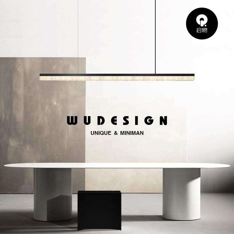 意式极简全铜餐厅吊灯现代简约吧台北欧设计师高端一字玻璃长条灯