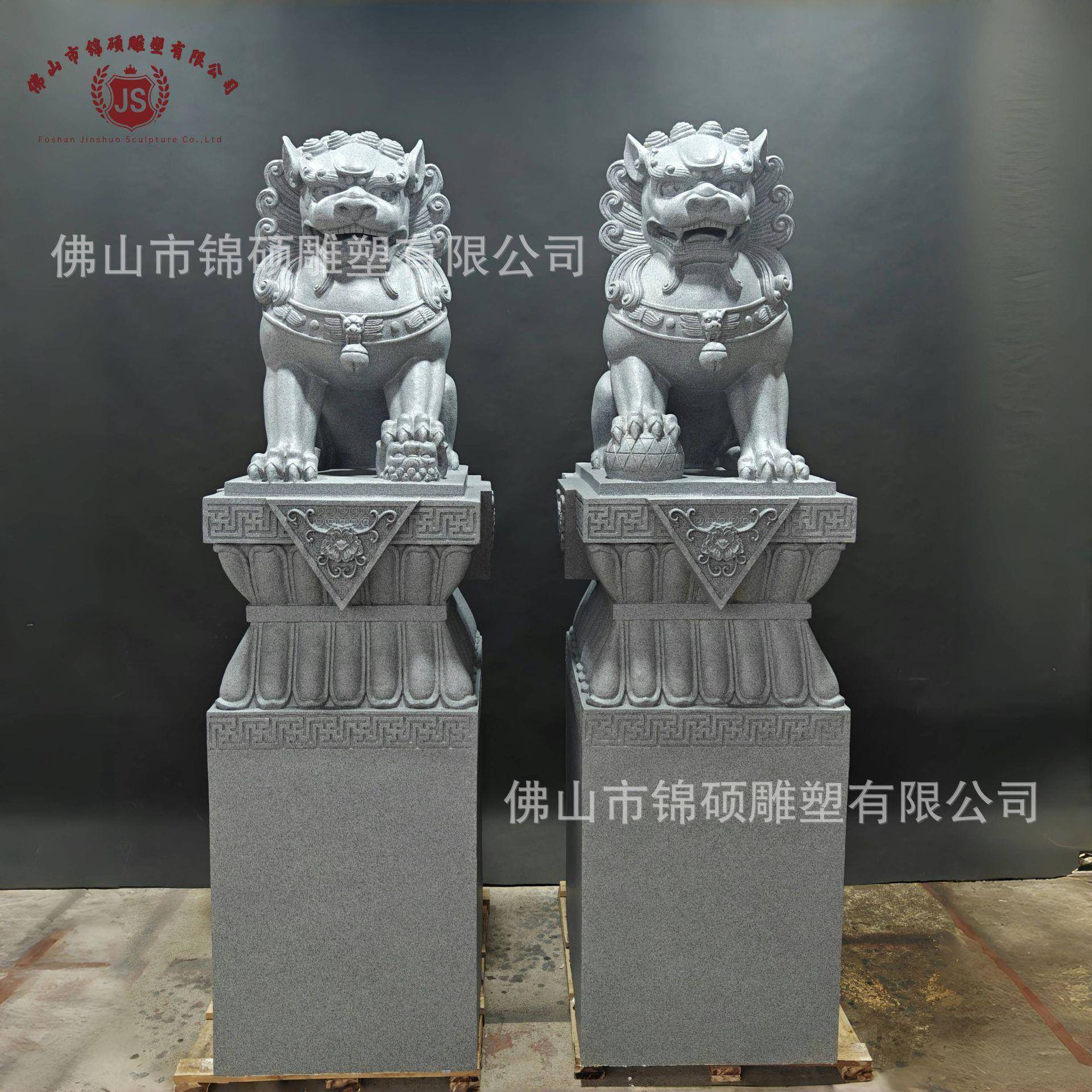 栓马柱砂岩仿古拴马桩麒麟貔貅十二生肖雕塑玻璃钢门口狮子一对