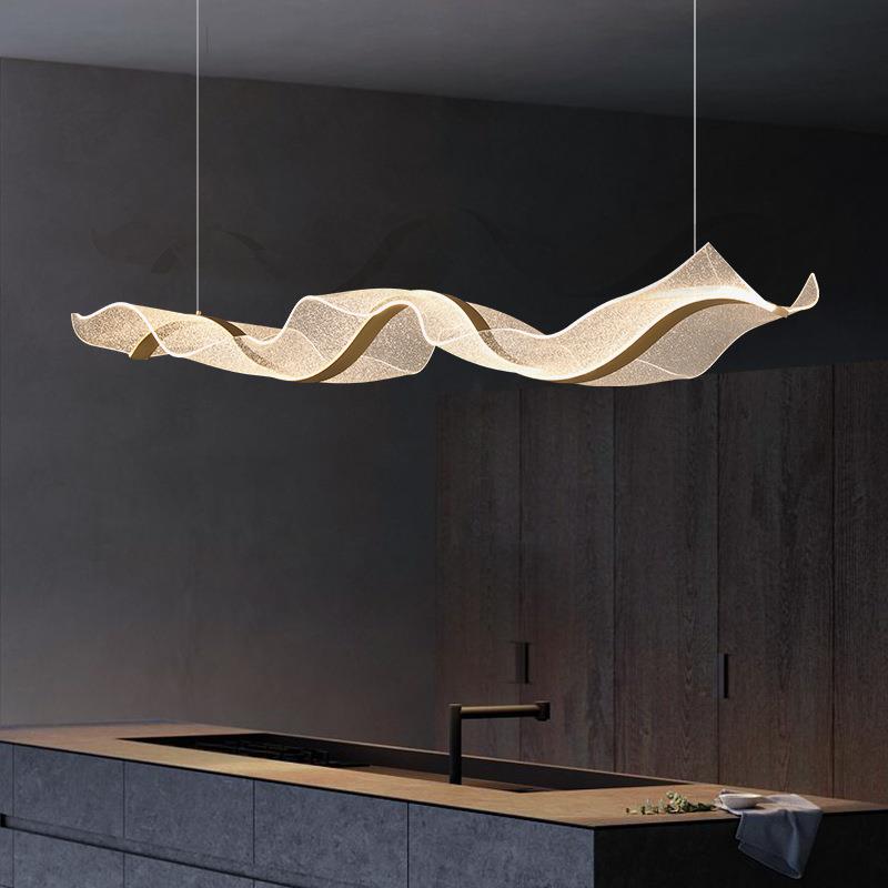 创意个性飘带餐厅吊灯现代轻奢吧台设计师前台茶室网红艺术灯饰