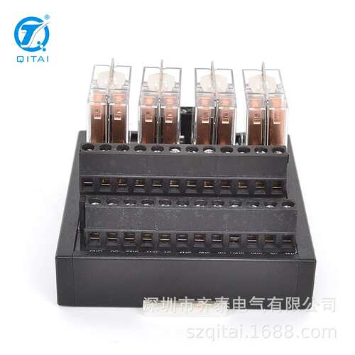 QMY433-P4位继电器模组PLC输出控制2常开闭PNP弹簧通用型继电器