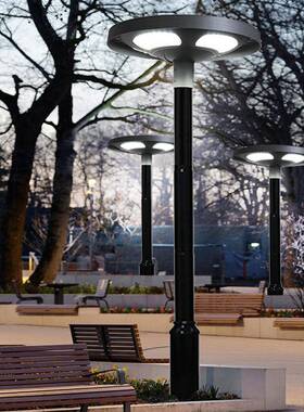 光控2.4GHz遥控感应8种照明模式UFO飞碟形太阳能庭院路灯led灯