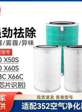 徽曦适配352空气净化器滤芯X50/X50S/X60/X60S/X63C/X66C过滤网