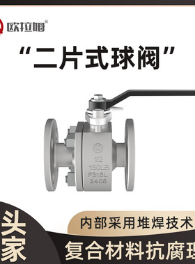 不锈钢二片式球阀 Q41F-150LbRL 1/2