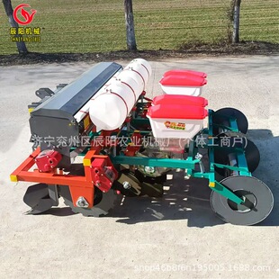 新款花生施肥一体起垄播种机小四轮带起垄花生播种机不覆膜2行4行