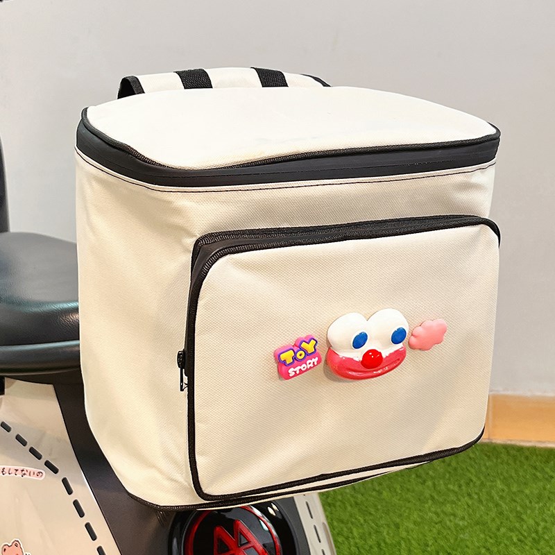 雅迪爱玛电动车后置储物包九号小牛电瓶车后尾放头盔收纳防水挂包