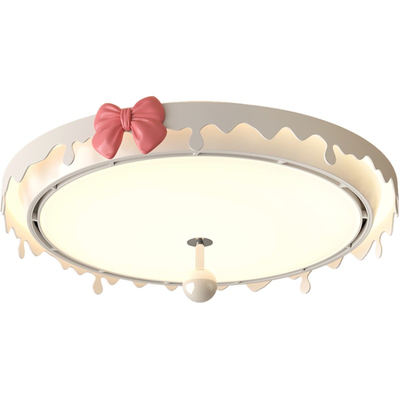 无叶风扇灯奶油风格创意环绕出风口静音大风风扇灯儿童房护眼卧室