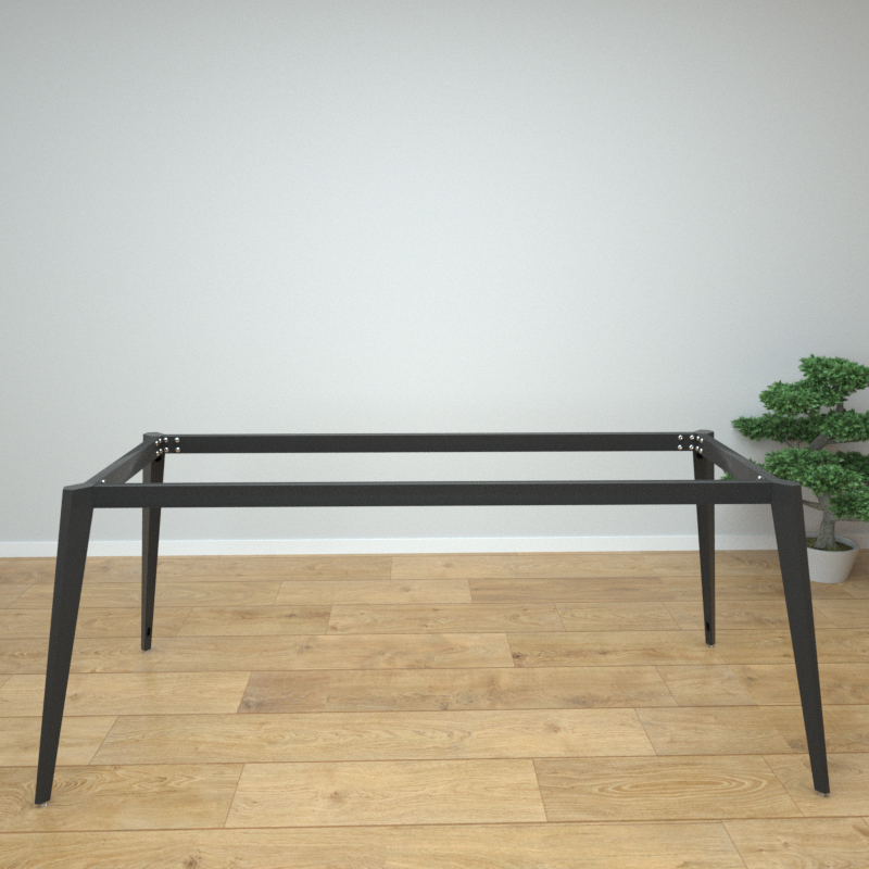 铁艺桌腿支架办公桌脚书桌岩板台架会议金属底座长桌子餐桌架定制