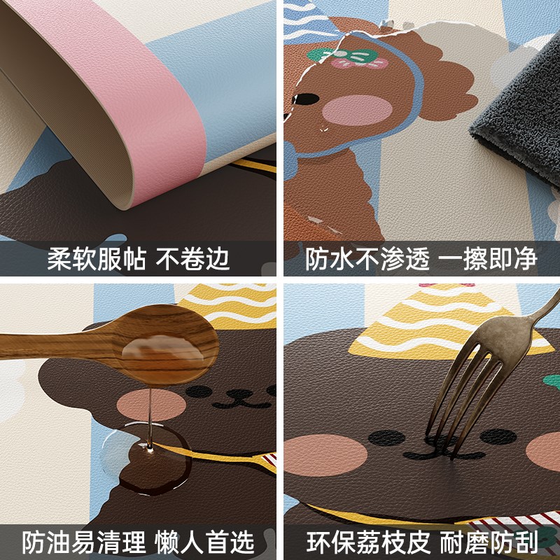 Hi皮小狗超大鼠标垫女生电脑工位桌垫游戏键盘垫防水防油家用桌布