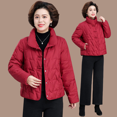 2025新款羽绒棉服女款短款棉袄中老年妈妈保暖外套大码巨好看冬装