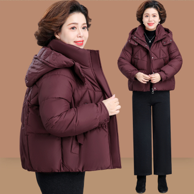 2025冬季短款加厚羽绒棉服中老年妈妈保暖棉衣外套晋江超好看冬装