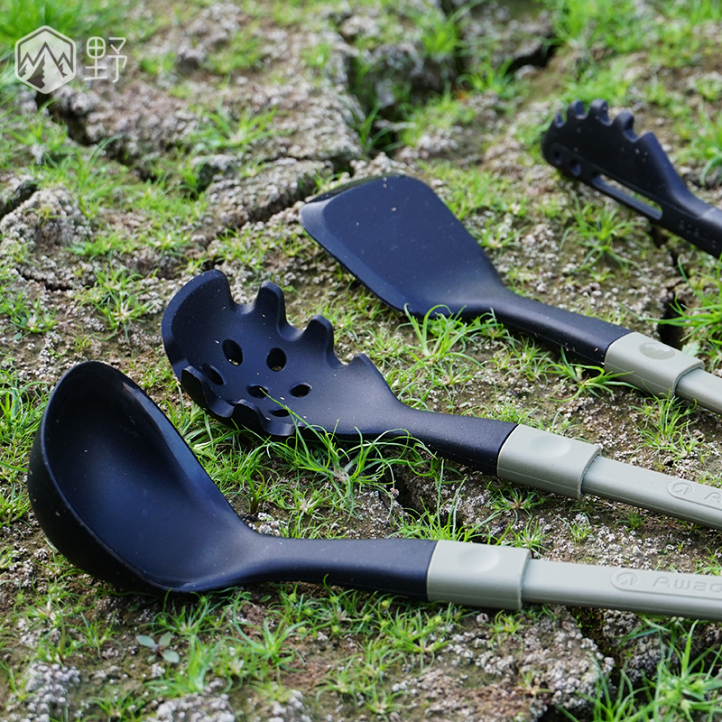 AWADA户外折叠便携餐具炊具 汤勺炒菜铲 露营野炊厨具家用铲