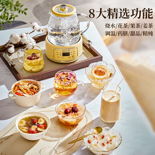 斗禾养生壶全玻璃家用多功能小型办公室新款煮茶器烧水壶花茶壶炖