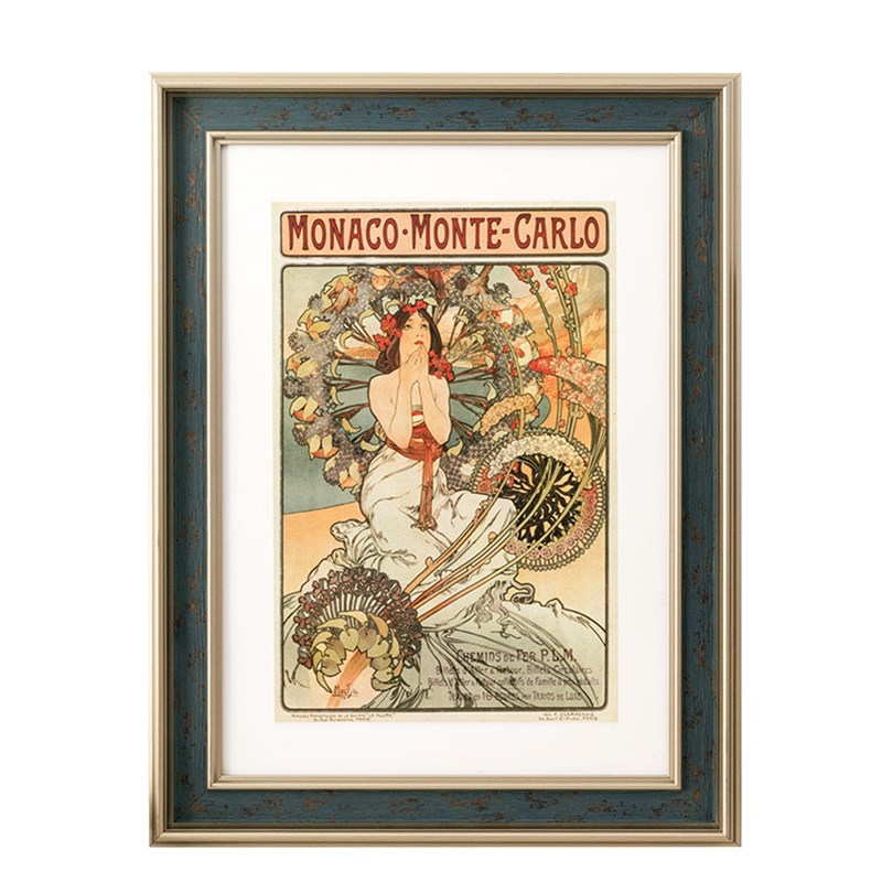 美式复古大画框h装裱相框挂墙20寸16寸18寸4开8K A3油画框外框