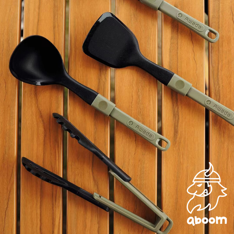 AWADA户外折叠便携餐具炊具 汤勺炒菜铲 露营野炊厨具家用铲