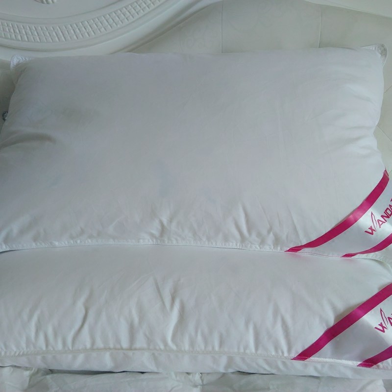 羽绒枕芯白鹅毛填充枕头酒店宾馆羽毛枕单人家用舒适护颈椎助睡眠