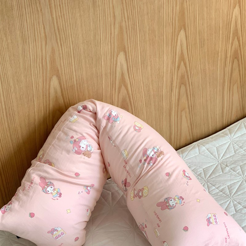 全棉A类无荧光i双人长枕头长款护颈助睡眠枕芯情侣枕一体长条抱枕