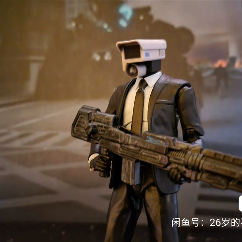 马桶VS监控人skibidi toilet超可动1/12限定版监控人可动人偶模型