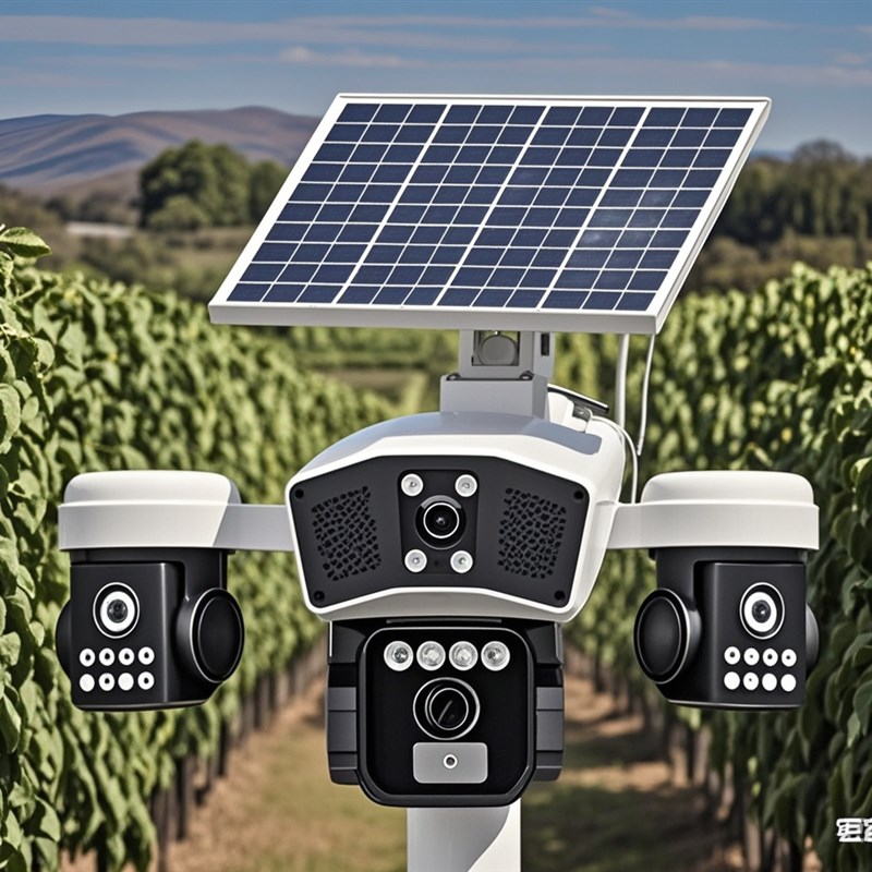 太阳能监控器摄像头360度无死角手机远程室外高清夜视5G无电无网
