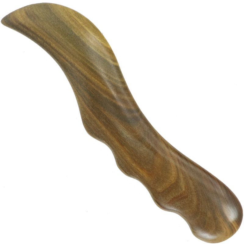 绿檀手臂肩膀刮痧板胳膊颈纹按摩棒刮脚拍打经络棒木头刮痧刀通用